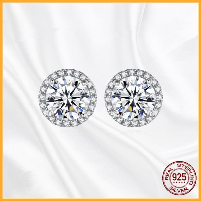 Authentische Plata De Ley-Ohrstecker aus 925er-Sterlingsilber für Damen, originelles funkelndes Pav-Tag-Geschenk