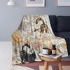 Cartoon Katze Kätzchen Posen Schöne Decke Weich Warm Flanell Überwurfdecke Bettwäsche für Bett Wohnzimmer Picknick Reisen Zuhause Sofa