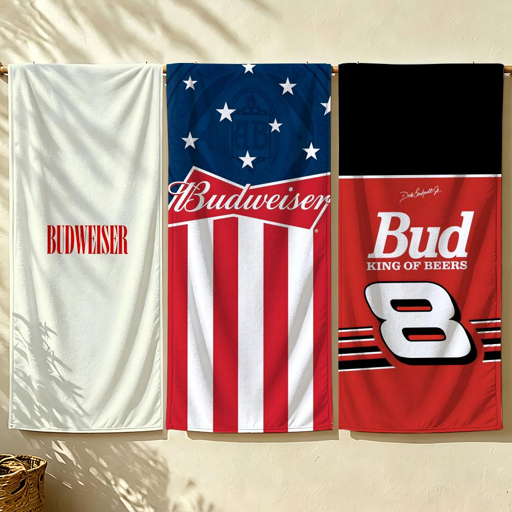 Drink B-Budweiser Towel Beach Towel, Quick Drying Absorbent Bath Towel For Swim,Gym,Camping,Outdoor Hot