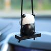 Auto-Panda-Anhänger, farblich passende Schaukel, gute Details, farbechtes Auto-Hängeornament, Tier-Spiegel-Hängeanhänger, Auto-Innenzubehör