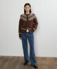 Lingseoul Alpaca Nordic Knit Cardigan-Brown