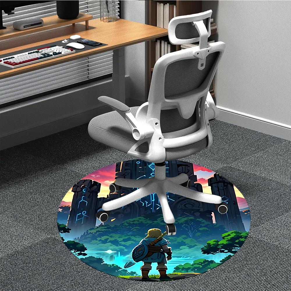 1pc The Legend of Office Round Area Rug, Bedroom Living Room Home Decor, Room Deco,  Offic A1016201
