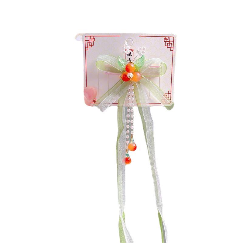 Hanchen Haarschmuck im antiken Stil für Mädchen – Haarnadel mit Quaste, Hanfu-Band-Clip, Prinzessinnen-Entenschnabel-Clip