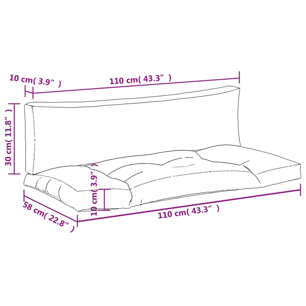 2 Piece Pallet Cushion Set Red Checkered Fabric