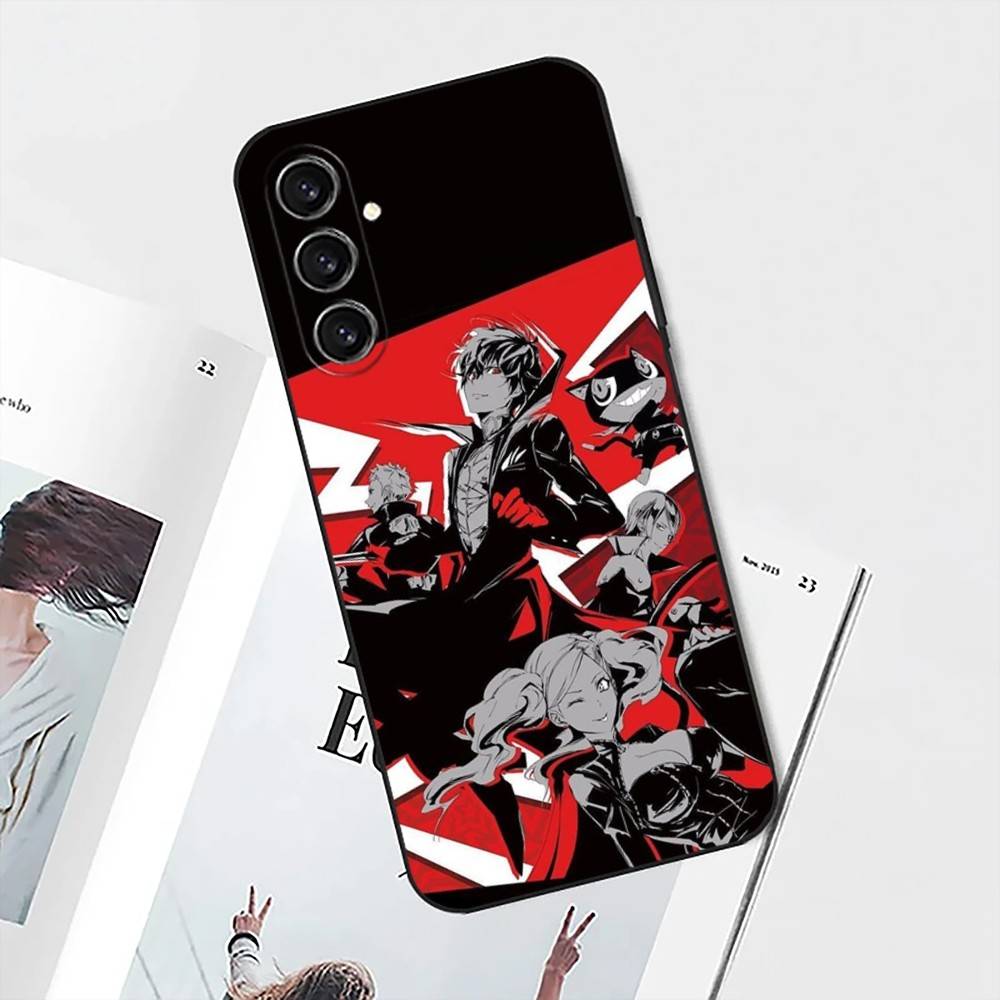 Spiel P-Persona 5 Handyhülle Für Samsung S25,S24,S21,S22,S23,S30,Ultra,S20,Plus,Fe,Lite,Note,10 Schwarze Weiche Hülle