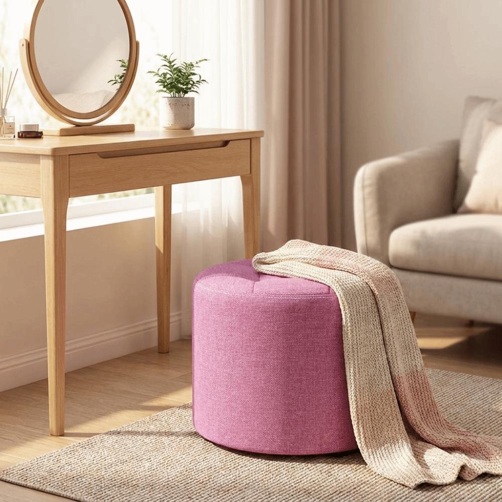Soft Sitting Pier Round Footrest Space Saving Foot Stool Entryway