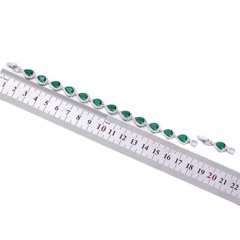 Inlaid Zircon Bracelet Female Korea Small Fresh Artificial Water Drop Gemstone Ladies Colorful Jewelry Bracelet