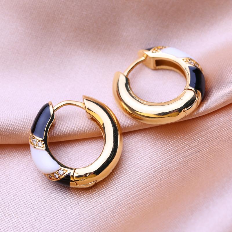 KNIKOO Round Clip Earrings For Women Fashion Earrings Jewerly For Wedding Party Gifts