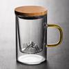 With Handle Filterable Three-Piece Cup Tea Separation Guanshan Tea Cup High Borosilicate Glass Office Heat-Resistant Glass