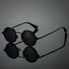 New Vintage Rock Punk Man Sunglasses Classic Small Round Glasses Women Outdoor Travel Black Lens Driving Eyewear UV400 Eyeglasse