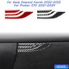 For Geely Emgrand Fourth -2025/For Proton S70 -2024 Passenger Storage Box Handle Carbon Fiber Car Trim Accessory Sticker