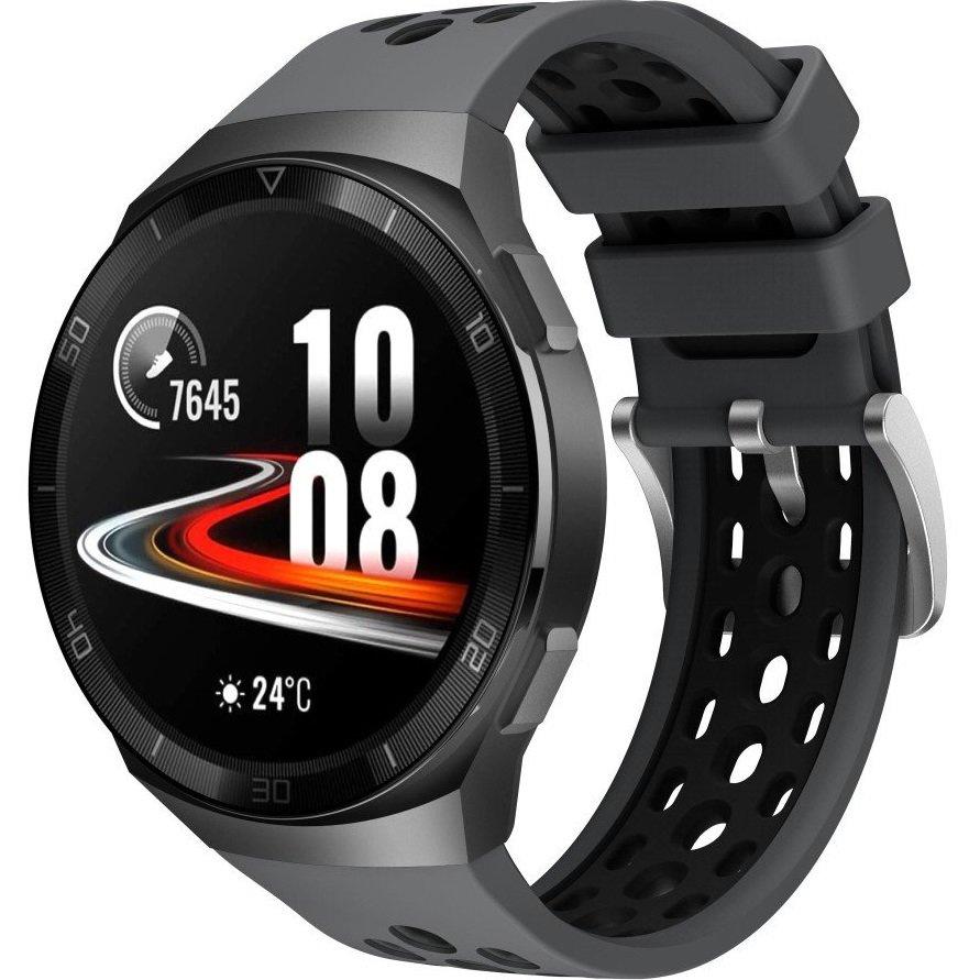 Silicone Strap for Huawei Watch GT 2e, Gray / Black