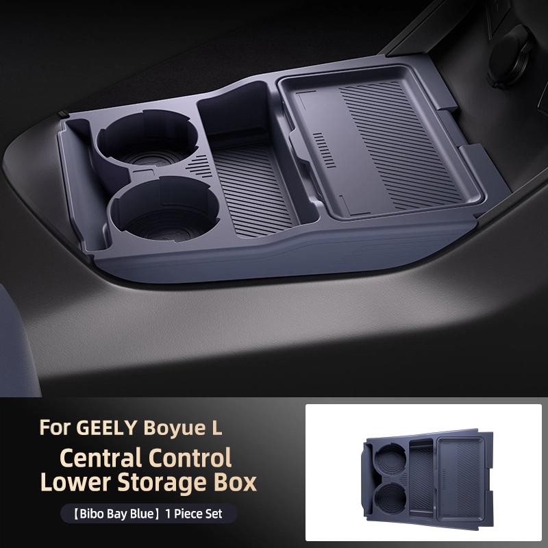 For Geely Boyue L 24 Silicone Storage Box  Center Console Under Layer Modification Special Car Interior Accessories Organizer