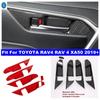 TOYOTA RAV4 RAV 4 XA50-hez - Belső ajtókilincs húzó tálca fedél dísz matt / piros / szénszálas belső kiegészítők