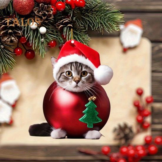 Oglindă cu oglindă a mașinii legănătoare Ornament pentru agățat cu pălărie de Crăciun Decorare cu pandantiv pentru mașină Acrilic Versatil Accesorii pentru interiorul mașinii