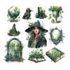 20Pcs Goth Witch Series Decorative Sticker Pack Retro Rose Cat Collage Scrapbooking Label Diy Diary Album Journal Planner