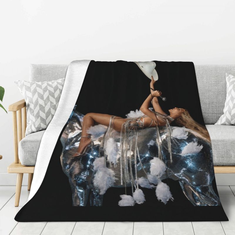 Custom Beyonce Renaissance Tour Concert Movie Blankets Warm Flannel Throw Blanket for Bedroom Office Bedspreads