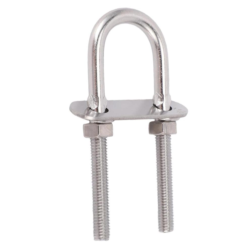 4pcs Premium Round U Bolts With Nut Plate Washe U Bolt Hardware Versatile Steel U Bolts  For Boat