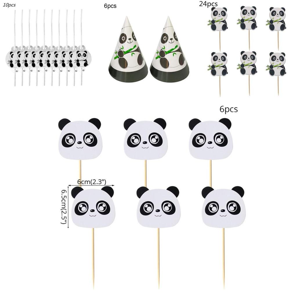 Entzückende Panda-Themen-Partyartikel Geschirr Dekoration für fröhliche Kinderfeiern