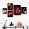 Red Wine Glass Oil Painting Prints Poster Modern Canvas Art Bar Restaurant Kitchen Wall Decoration Dinning Living Room Decor