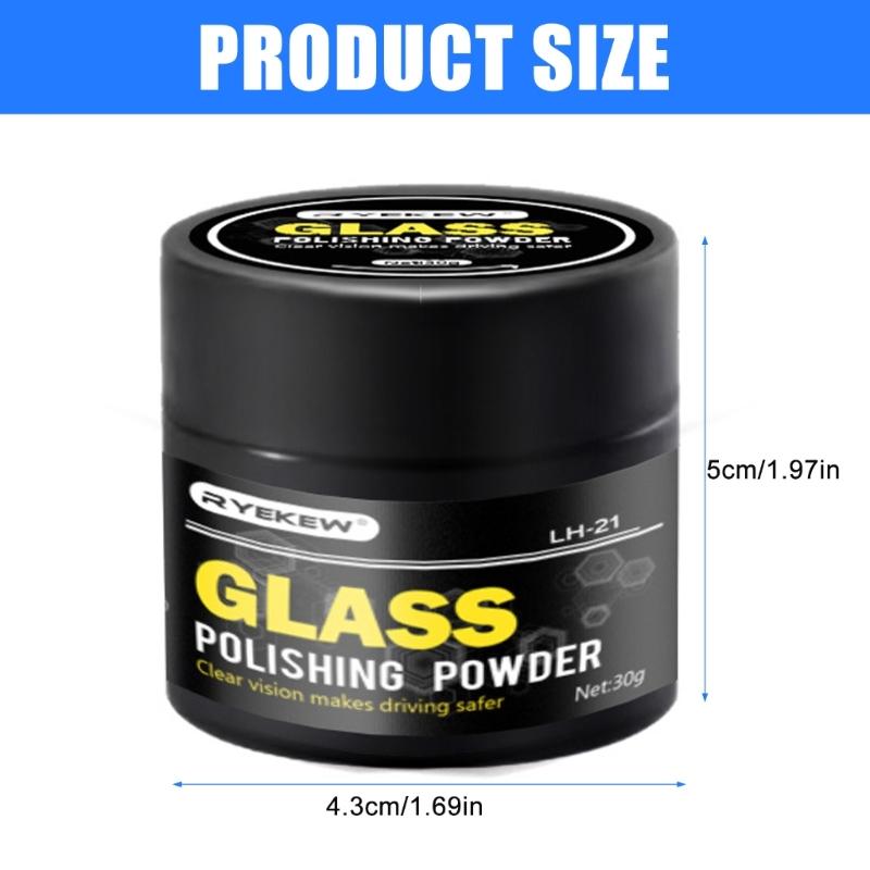 Versatile Glass Polish Powder Glass Care Powder Glass Surfaces Scratch Remover for Scratch Repair & Maintenance on Window