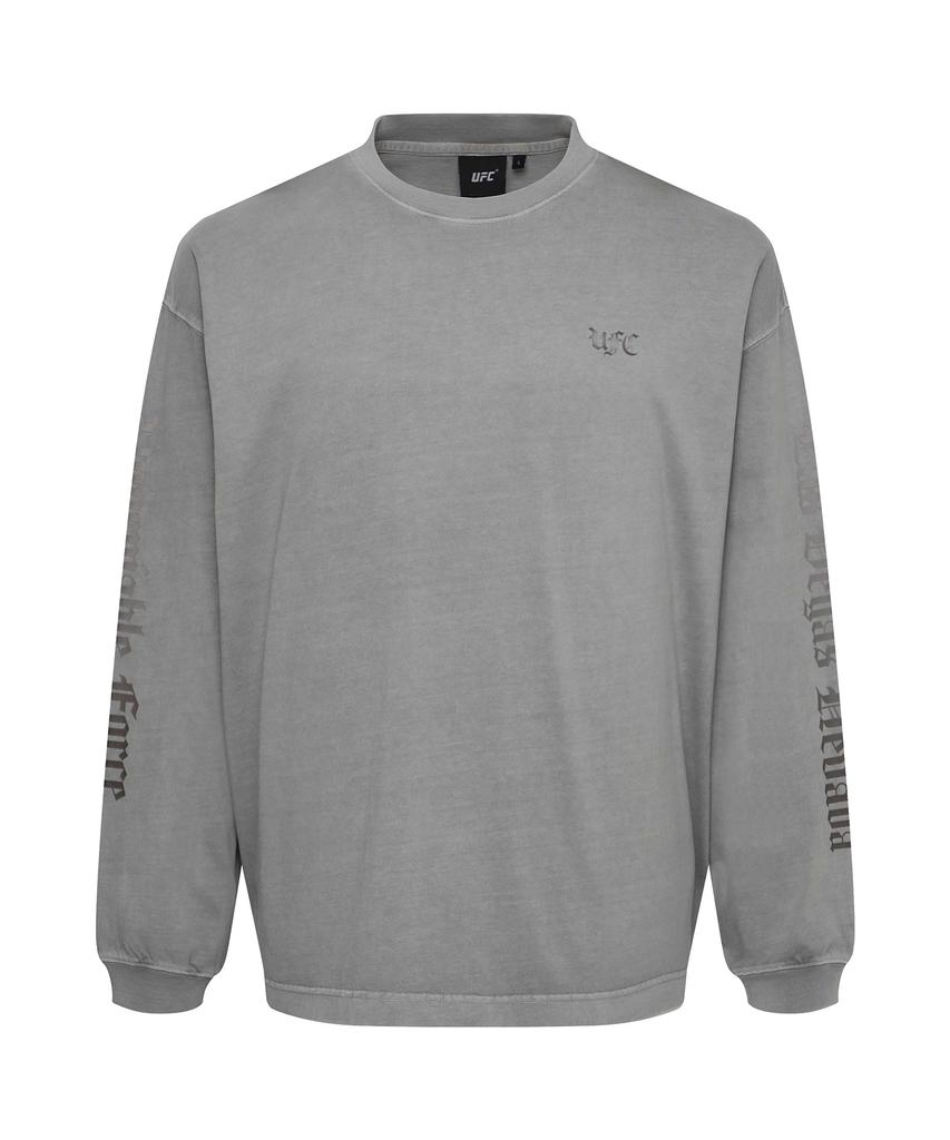 UFC SPORT Ufc Globe Boy Oversized Long Sleeve T-Shirt Gray U2Lsx1303Gr