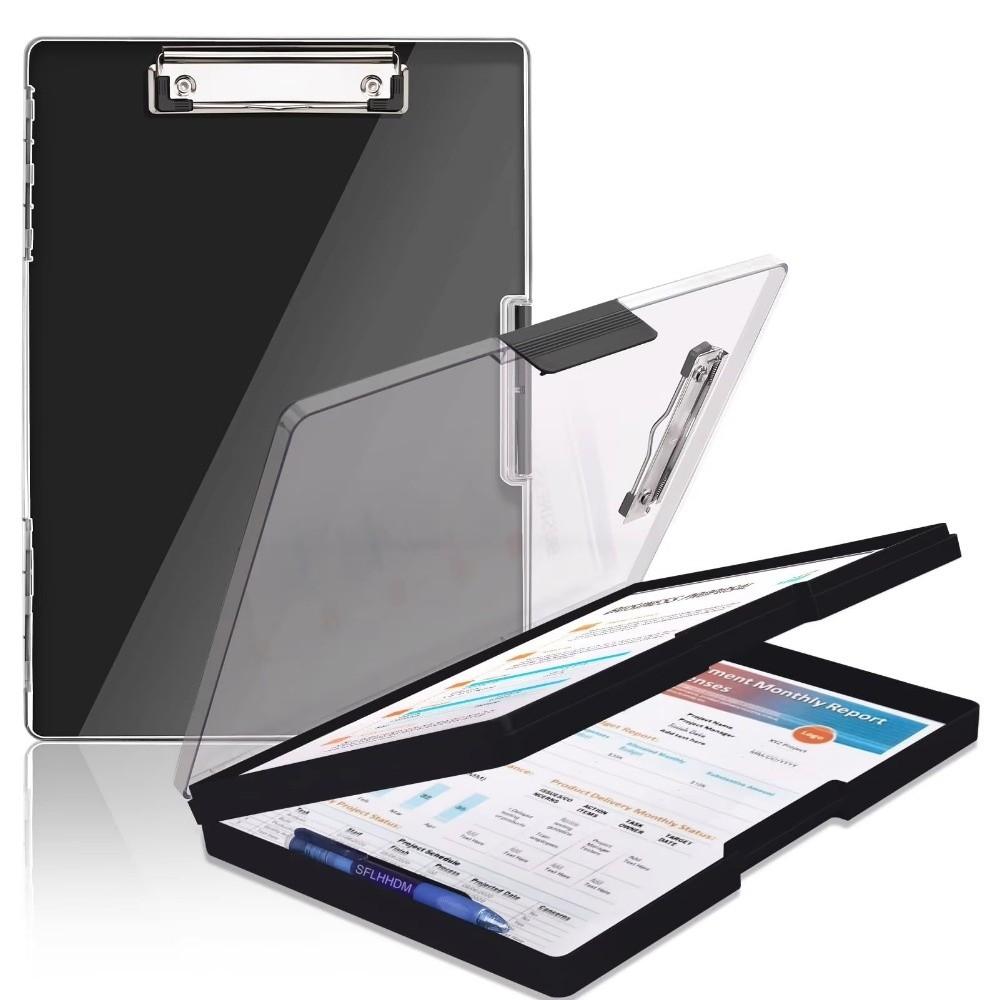 Portable Folding Storage Clipboard Heavy Duty Plastic Nursing Clipboard High Capacity Storage Space Clip Board School Office