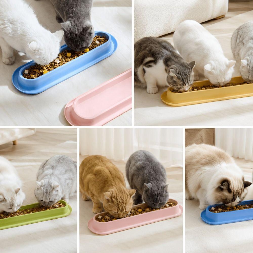 Anti Slip Pet Bowl Extra Long Cat Water Feeder Ant-Proof Design Pet Feeding Bowl Multiple Cats