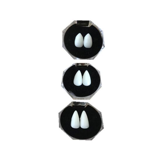 2Pcs False Fangs Exquisite No Smell Resin Fangs Cosplay Props for Halloween