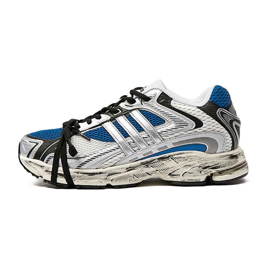 adidas Originals Response Fabric Cushioning Slip Resistant Low Top Casual Running Shoes Unisex Black Silver Blue IG6226(Team15-)