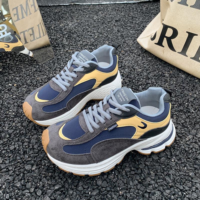 Retro Deutsche Trainingsschuhe Damen Herbst 2025 Neu Klein Innenhöhenerhöhung Atmungsaktiv Leicht Lässige Sportschuhe