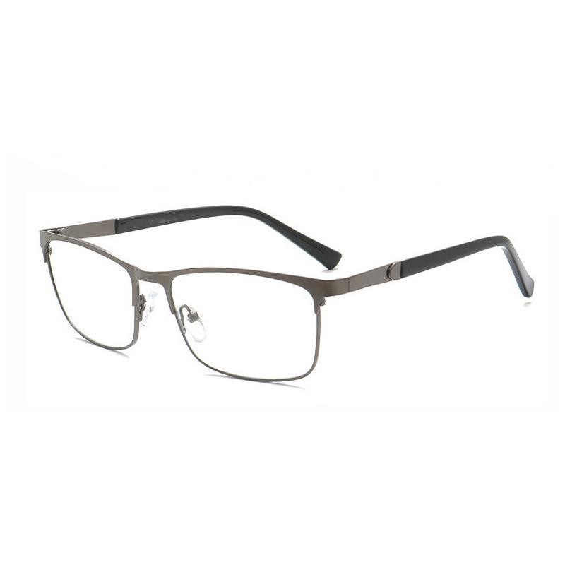 Latest Business Classic Square Frame Men's Reading Eyewear Ultra Light Neutral High Quality Alloy Metal Frame Anti Blue Light Eyewear