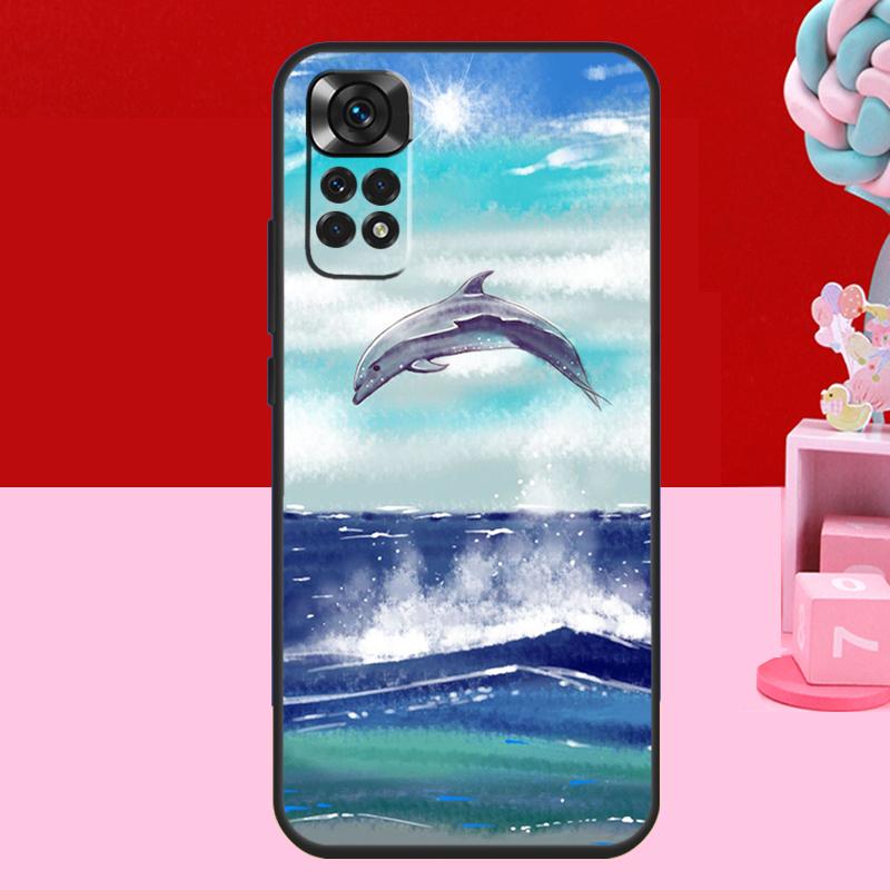 Delfin Hülle Für Xiaomi Redmi Note 14 13 12 11 10 15 Pro Plus Redmi 15 C 10C 12C 13C 14C Weiche Abdeckung