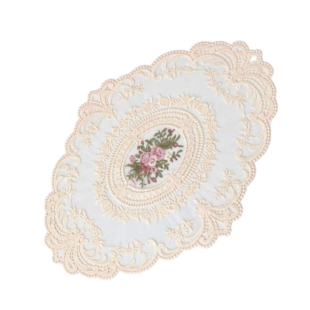 Kitchen Accessories Lace Embroidered Coaster Napkin Table Cover Lace Tablecloth Coffee Drink Pad