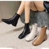 Mode Herbst Stiefeletten Damenmode Dicker Absatz Square Toe Stiefel Casual Low Heel Sexy Damenschuhe Winter 2024