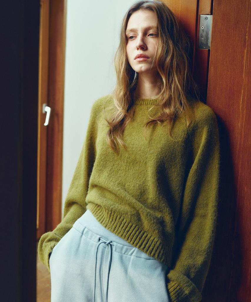 CITTA Essential Alpaca Wool Round Knit_Ctk251(Olive)