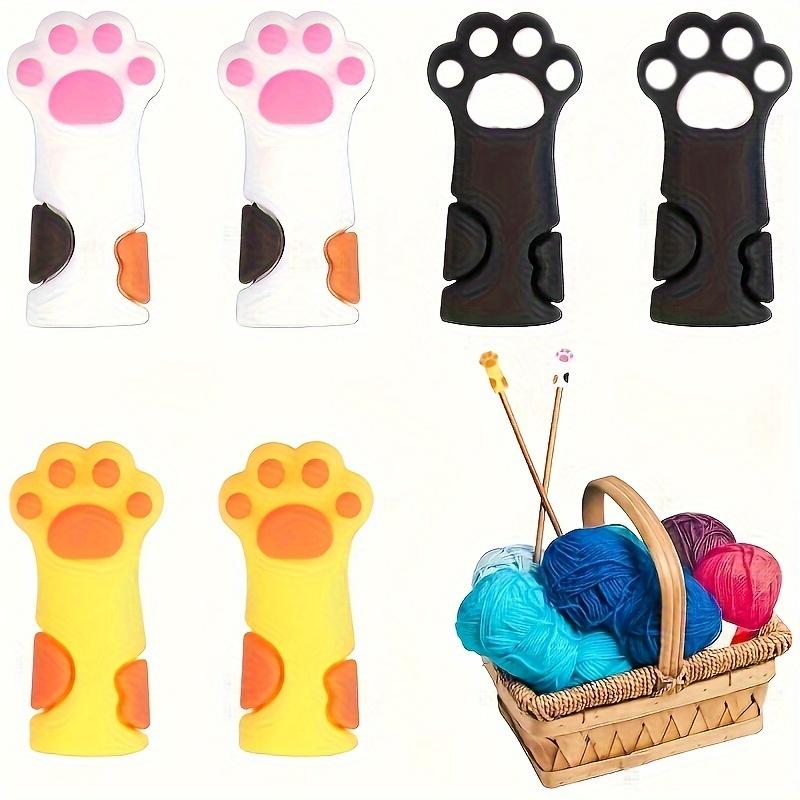 Knitting Needles for Cat Claws, Including Stoppers, Tip Covers, Caps, Sewing Stoppers, and Protectors, Ideal for Knitting and Crochet.