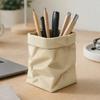 Cute Paper Bag Style Pen Holder 3D Printed Pencil Cup Desk Stationery Makeup Brushes Organizer for Workspace Office School Supplies