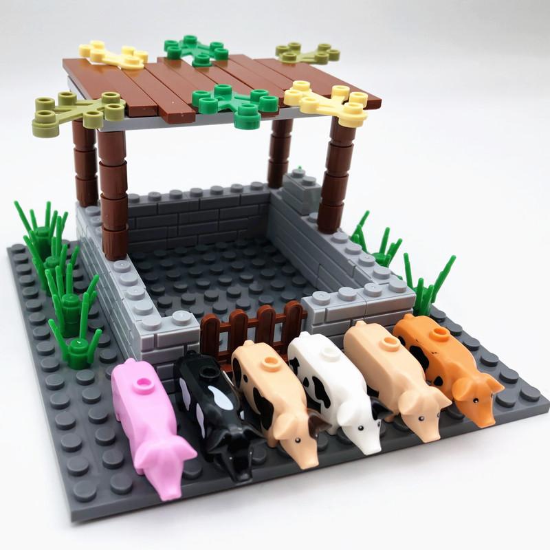 MOC City Cattery Celtniecības bloki Kaķu mājas saimniecības daļas Bloki zēniem Meitenes DIY dāvanu rotaļlietas bērniem Saderīgi klasiski ķieģeļi