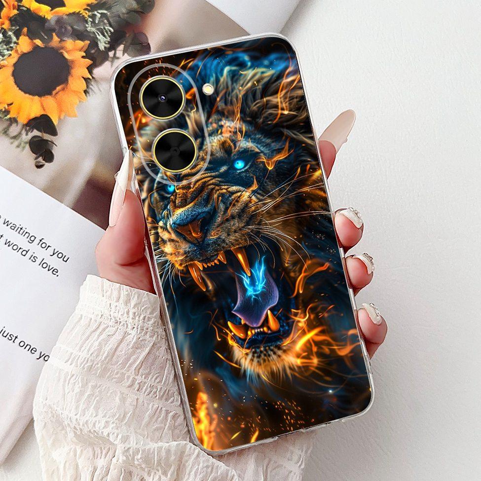 For Redmi A5 NFC 5G Case Cover Clear Luxury Kawaii Cute Cat Fashion Flowers Funny Painted Soft Phone Case For Redme A5 NFC 5G