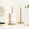 Wooden Vertical Stand Durable Paper Storage Shelf Practical Wooden Paper Towel Holder Kitchen