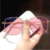 Photosensitive Colored Changing Sun Glasses Metal Frame Myopia Glasses Korean Women's Reading Glasses 0 To -6.0