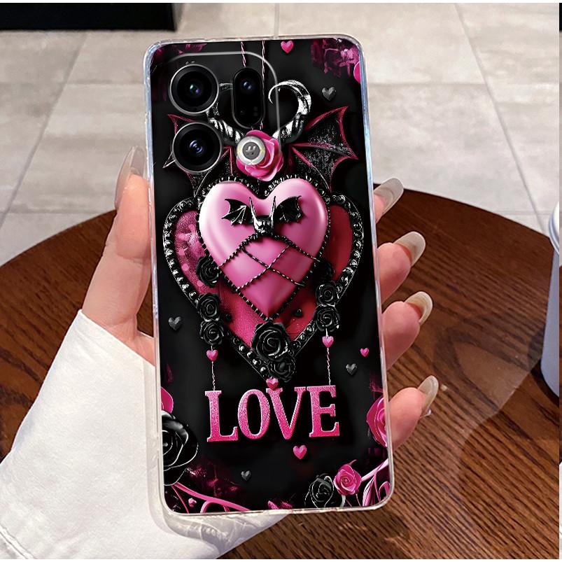 Case For OPPO Find X9 Pro 5G Clear Luxury Cute Love Rabbit Funny Slim Soft TPU Silicone Cover For OPPO FindX9 X9Pro Phone Case