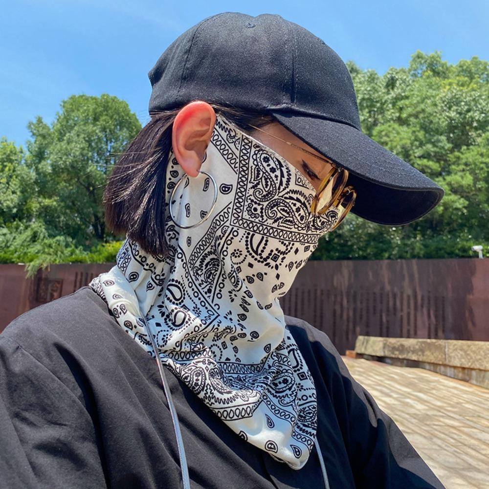 Punk Hip Hop Style Sunscreen Mask, UV Protection Face & Neck Cover, Fashionable Summer Bandana Scarf for Adults