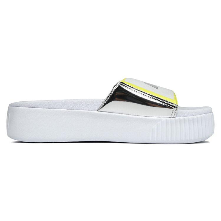 Puma Platform Slide Tz 'White Silver' Women's 369421-01