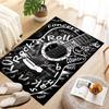 1Pc Musical elements Printed circular carpet, home door mat, outdoor travel protection carpet A6