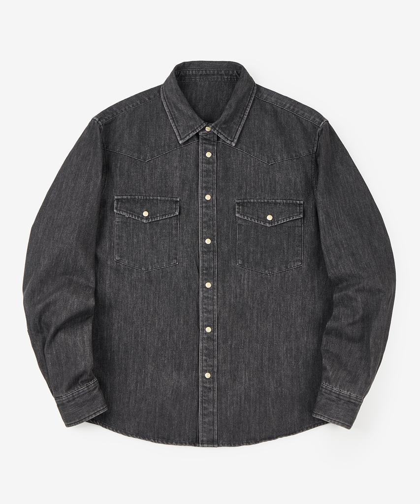 THEY Western Denim Shirt_Black