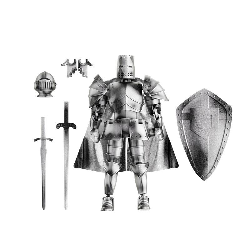 Durable Multi-Jointed Medieval Soldier Model Movable Joint Knight Hinge Action Figure Rotatable Joint Knights Armored 3d Action Figure