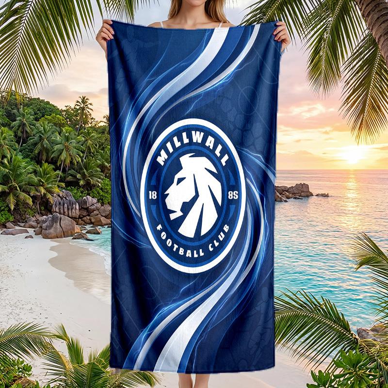 Millwall Football Beach Towel Soft Microfiber Summer Towel Quick Dry Absorbent Towel for Beach Swimming Pool Travel