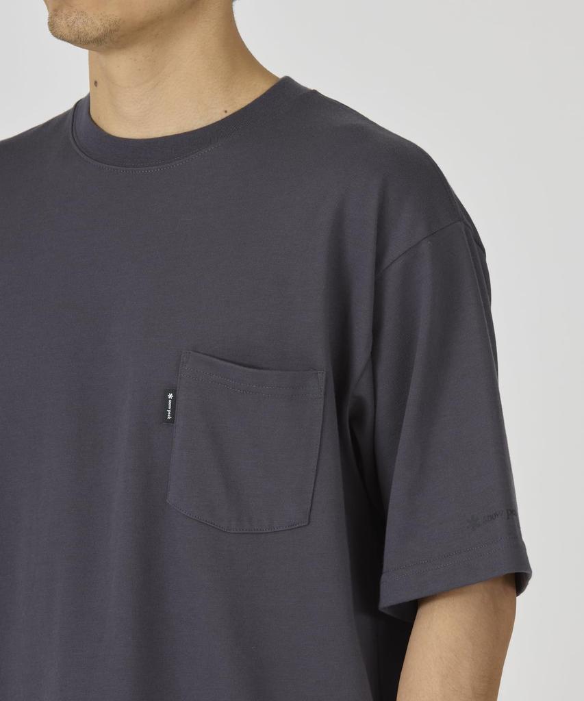 Snow Peak New Standard Pocket T-Shirt NSD-TS-25AU001, Men's/Women's, BLUE, M